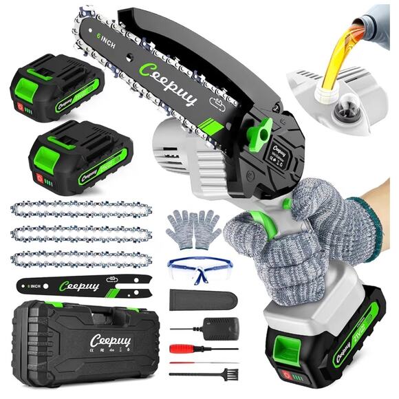 Ceepuy Other - CEEPUY Mini Chainsaw Cordless 6 Inch Portable Automatic Oiler